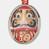 Daruma-Puppe Silbernes Ornament (Links)