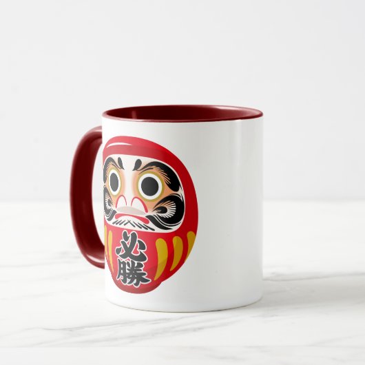 Daruma Puppe Tasse (Vorderseite Links)