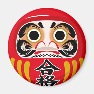 Daruma-Puppe (traditioneller japanischer Glücksbri Magnet