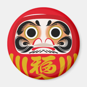 Daruma-Puppe (traditioneller japanischer Glücksbri Magnet