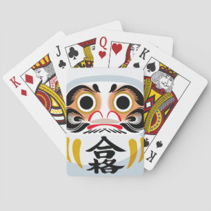 Daruma-Puppe (traditioneller japanischer Glücksbri Spielkarten