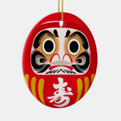 Daruma-Puppe (traditioneller japanischer viel Glüc Keramik Ornament (Rechts)