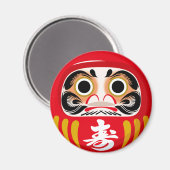 Daruma-Puppe (traditioneller japanischer viel Glüc Magnet (Vorderseite/Rückseite)
