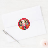 Daruma-Puppe (traditioneller japanischer viel Glüc Runder Aufkleber (Umschlag)