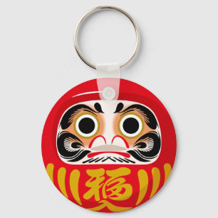 Daruma-Puppe (traditioneller japanischer viel Glüc Schlüsselanhänger