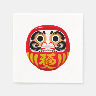 Daruma-Puppe (traditioneller japanischer viel Glüc Serviette