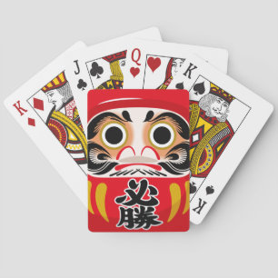 Daruma-Puppe (traditioneller japanischer viel Glüc Spielkarten