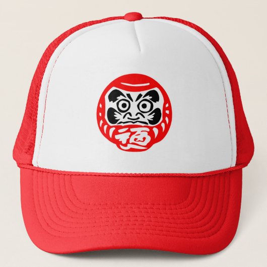 Daruma-Puppe Truckerkappe (Vorderseite)