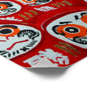 Daruma-Puppen-Malerei von Alfred Fox Poster (Ecke)