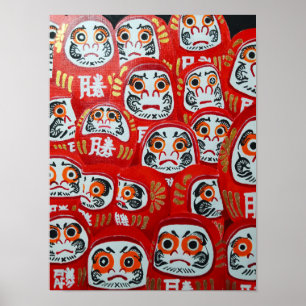 Daruma-Puppen-Malerei von Alfred Fox Poster