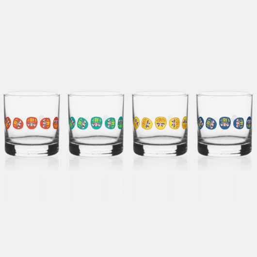 Daruma Rolling Whiskyglas (Vorderseite)