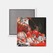 Daruma San japanische Viel Glück Dolls Magnet (Vorderseite/Rückseite)