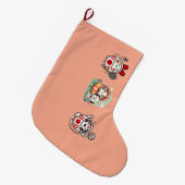 Daruma Trio Großer Weihnachtsstrumpf (Vorderansicht (hängend))