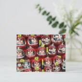 Daruma Viel Glück Dollars aus Japan Postkarte (Stehend Vorderseite)