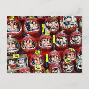 Daruma Viel Glück Dollars aus Japan Postkarte