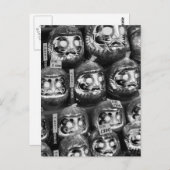 Daruma Viel Glück Dollars aus Japan Postkarte (Vorne/Hinten)
