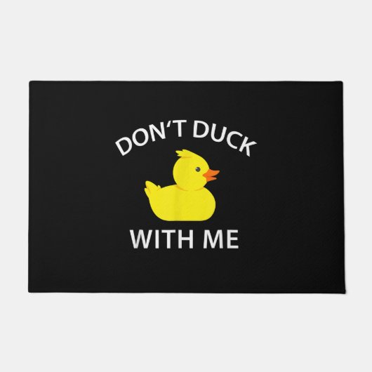 darunter Duck With Me Funny Rubber Duck Fußmatte (Vorderseite)