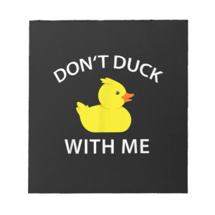 darunter Duck With Me Funny Rubber Duck Notizblock