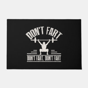 darunter Fart Funny Ness Gym Workout Weights Squat Fußmatte