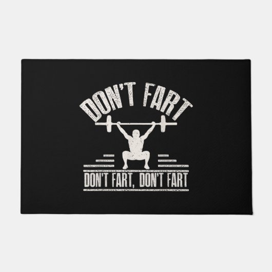 darunter Fart Funny Ness Gym Workout Weights Squat Fußmatte (Vorderseite)