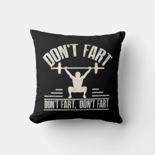 darunter Fart Funny Ness Gym Workout Weights Squat Kissen