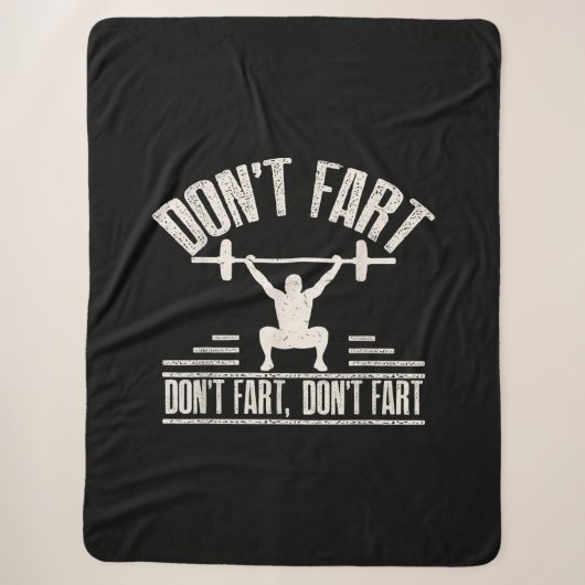 darunter Fart Funny Ness Gym Workout Weights Squat Sherpadecke (Vorderseite)