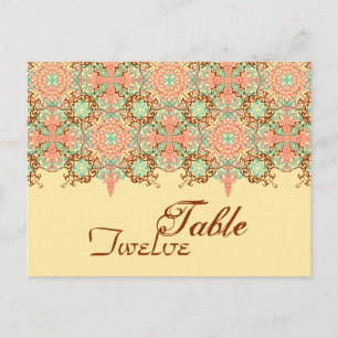Darunter: Intricate Arabesque, Tabelleneinstellung Postkarte