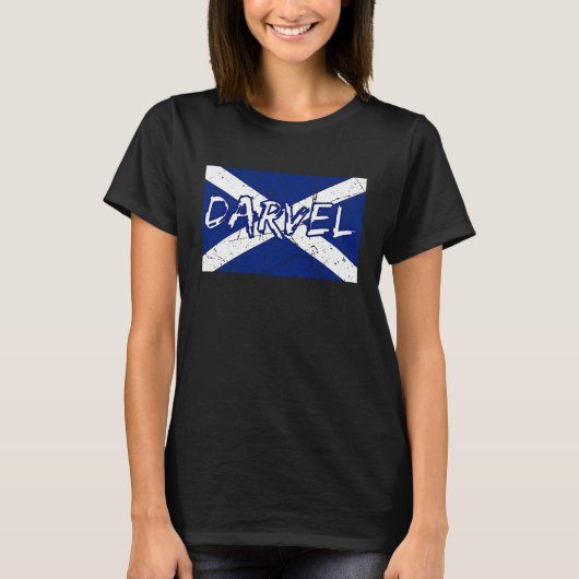 Darvel Ayrshire Scotland UK Scottish flag Saltire  T-Shirt (Vorderseite)