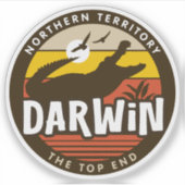 Darwin, Aufkleber für das Nordterritorium Australi (Vorderseite)
