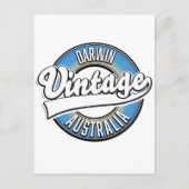 Darwin australia Vintages Logo Postkarte (Vorderseite)