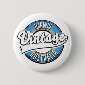 Darwin Australien Vintage-Logo Button (Vorderseite)
