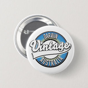 Darwin Australien Vintage-Logo Button