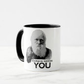 Darwin benötigt Sie! Tasse (Vorderseite Links)