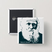 Darwin-Bild. Knopf Button (Vorne & Hinten)
