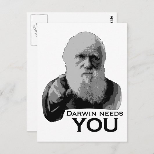 Darwin braucht dich! postkarte (Vorne/Hinten)
