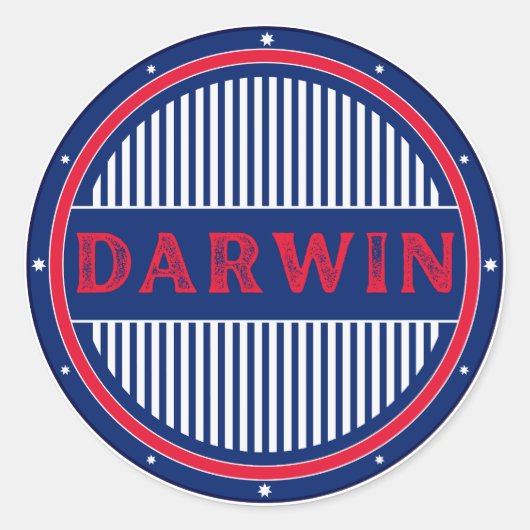 Darwin City Pride Emblem – Australian Identity Runder Aufkleber (Vorderseite)