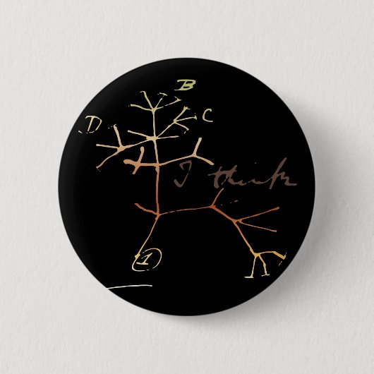 Darwin, denke ich Baum an das Leben Button (Vorderseite)