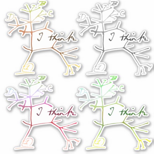 Darwin, denke ich - Baum des Lebens Aufkleber (Vorderseite)