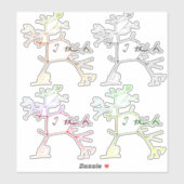 Darwin, denke ich - Baum des Lebens Aufkleber (Blatt)