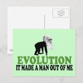 Darwin Evolution Postkarte (Vorne/Hinten)