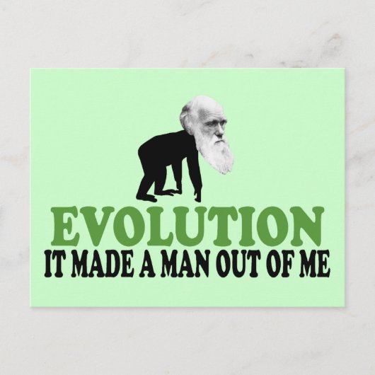Darwin Evolution Postkarte (Vorderseite)