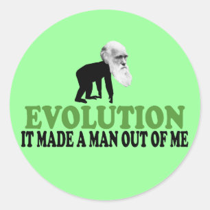 Darwin-Evolution Runder Aufkleber