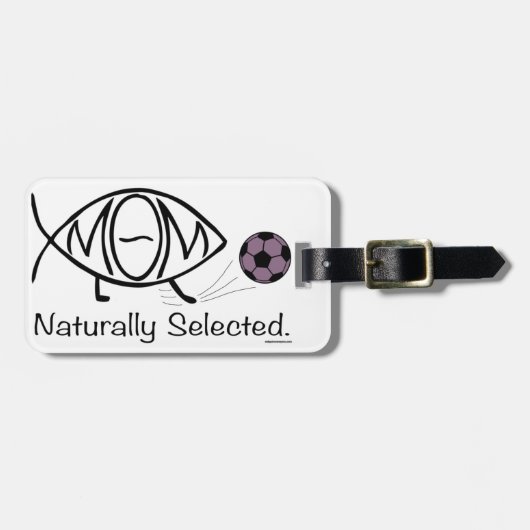 Darwin-Fußball-Mama Gepäckanhänger (Vorderseite horizontal)