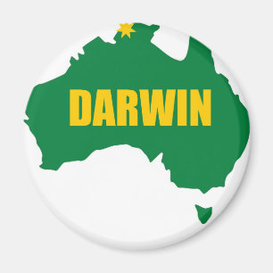 Darwin-Grün und Goldkarte Magnet