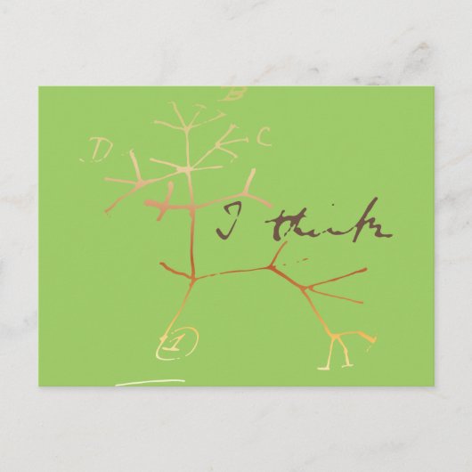 Darwin, ich glaube, der Baum des Lebens Postkarte (Vorderseite)