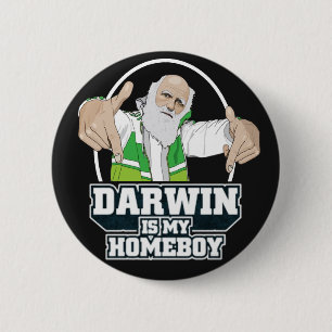 Darwin ist mein Homeboy (farbenreich) Button