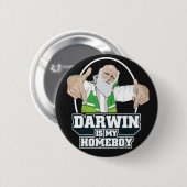 Darwin ist mein Homeboy (farbenreich) Button (Vorne & Hinten)