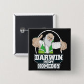 Darwin ist mein Homeboy (farbenreich) Button (Vorne & Hinten)