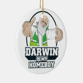 Darwin ist mein Homeboy (farbenreich) Keramik Ornament (Rechts)
