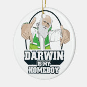 Darwin ist mein Homeboy (farbenreich) Keramik Ornament (Links)